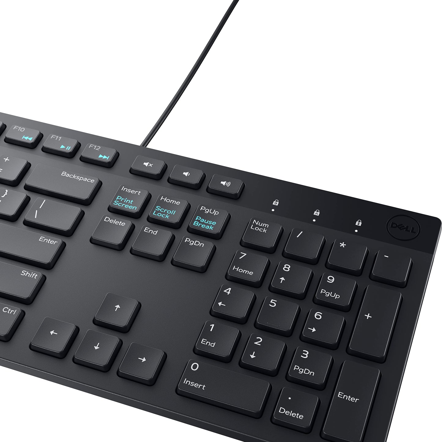 Dell Wired Keyboard and Mouse - KM300C - USB Keyboard - Black - USB Cable Mouse