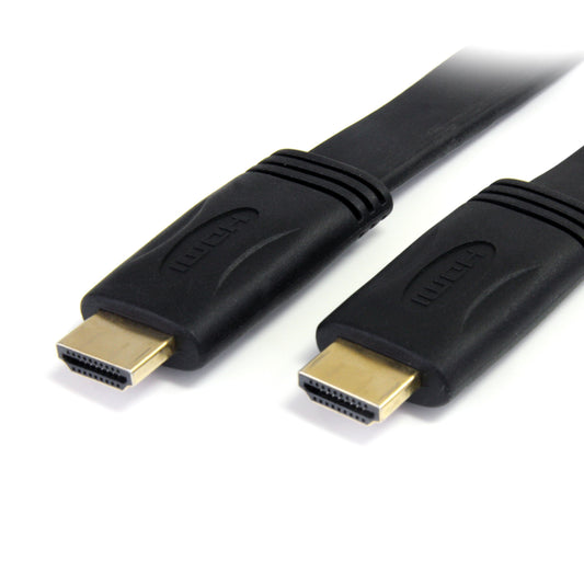 StarTech.com HDMIMM6FL Black Flat High Speed HDMI Cable with Ethernet Male to