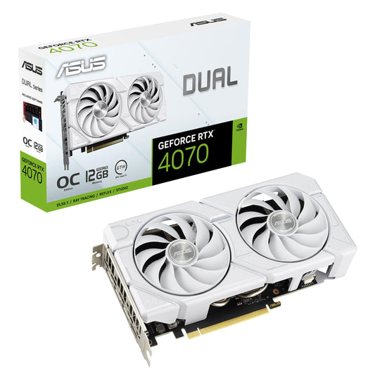 ASUS Dual GeForce RTX 4070 EVO White OC Edition (PCIe 4.0, 12GB GDDR6X, DLSS 3,