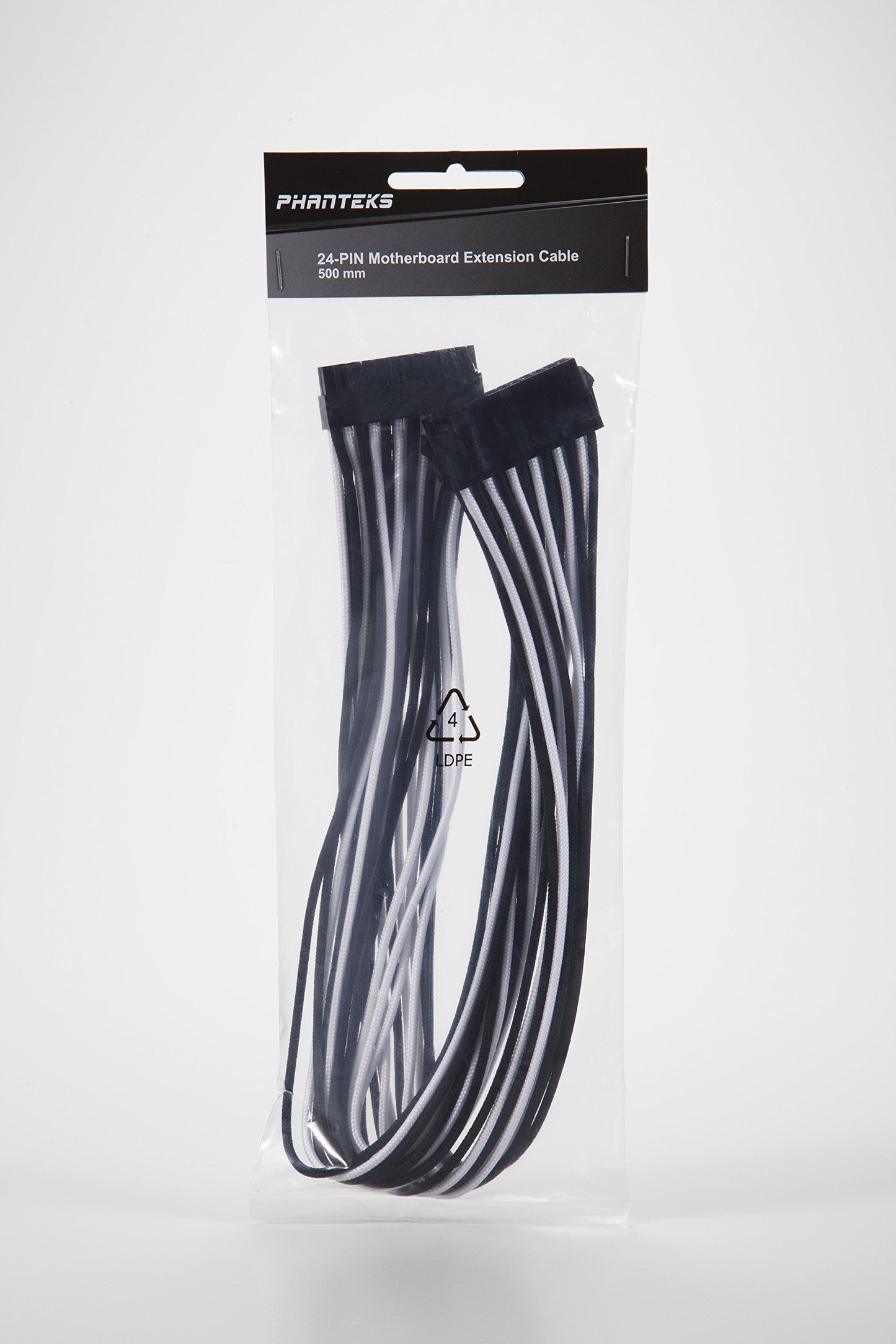 Phanteks PH-CB24P_BW 1.64 ft. (0.50m) 24 Pin M/B Extension Cable 500mm Length