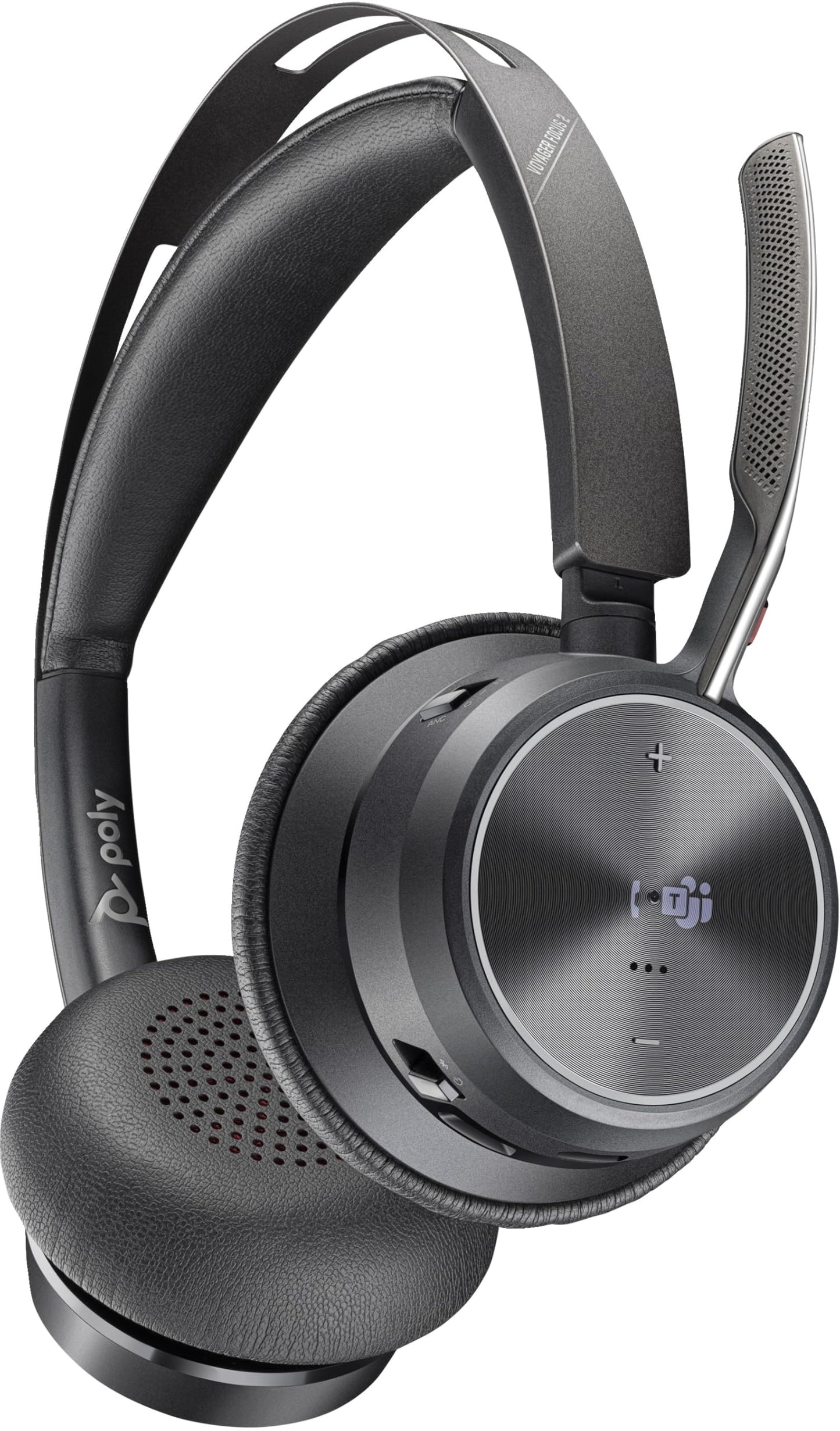 Poly Voyager Focus 2 Headset - Microsoft Teams Certification - Google Assistant,