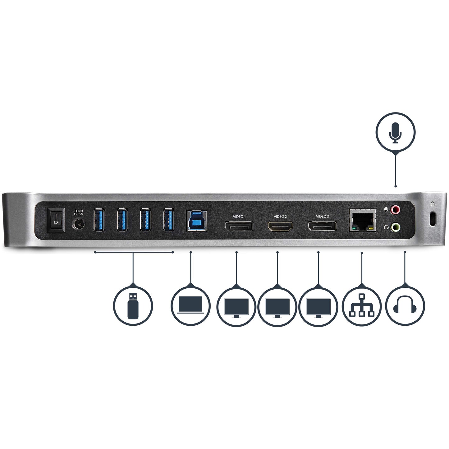 StarTech.com USB3SDOCKHDV USB 3.0 Docking Station, Compatible with Windows /