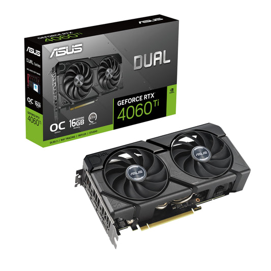 ASUS Dual GeForce RTX 4060 Ti EVO OC Edition 16GB GDDR6 (PCIe 4.0, 16GB GDDR6,