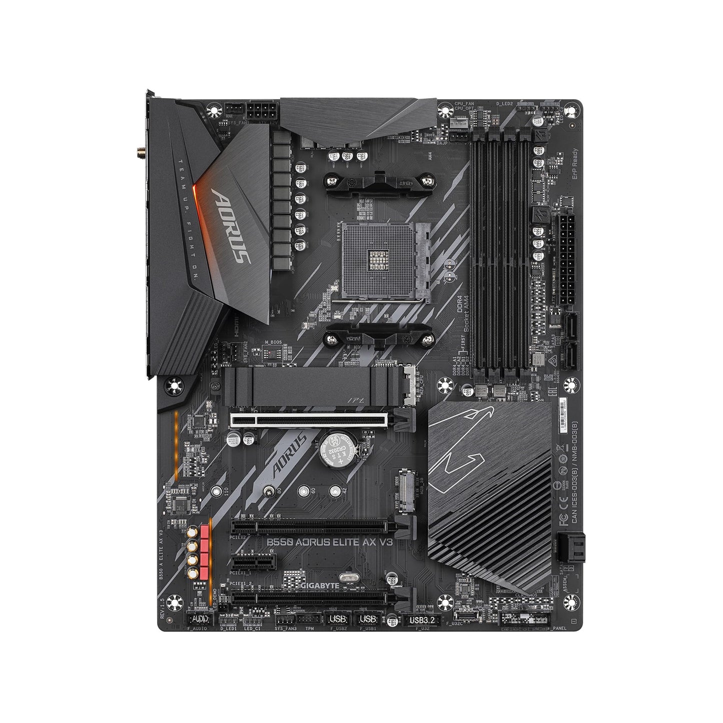 GIGABYTE B550 AORUS ELITE AX V3 AM4 AMD B550 ATX Motherboard with Dual M.2, SATA