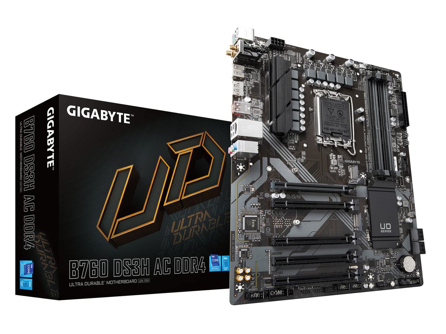 GIGABYTE B760 DS3H AC DDR4 LGA 1700 Intel B760 ATX Motherboard with DDR4, M.2,