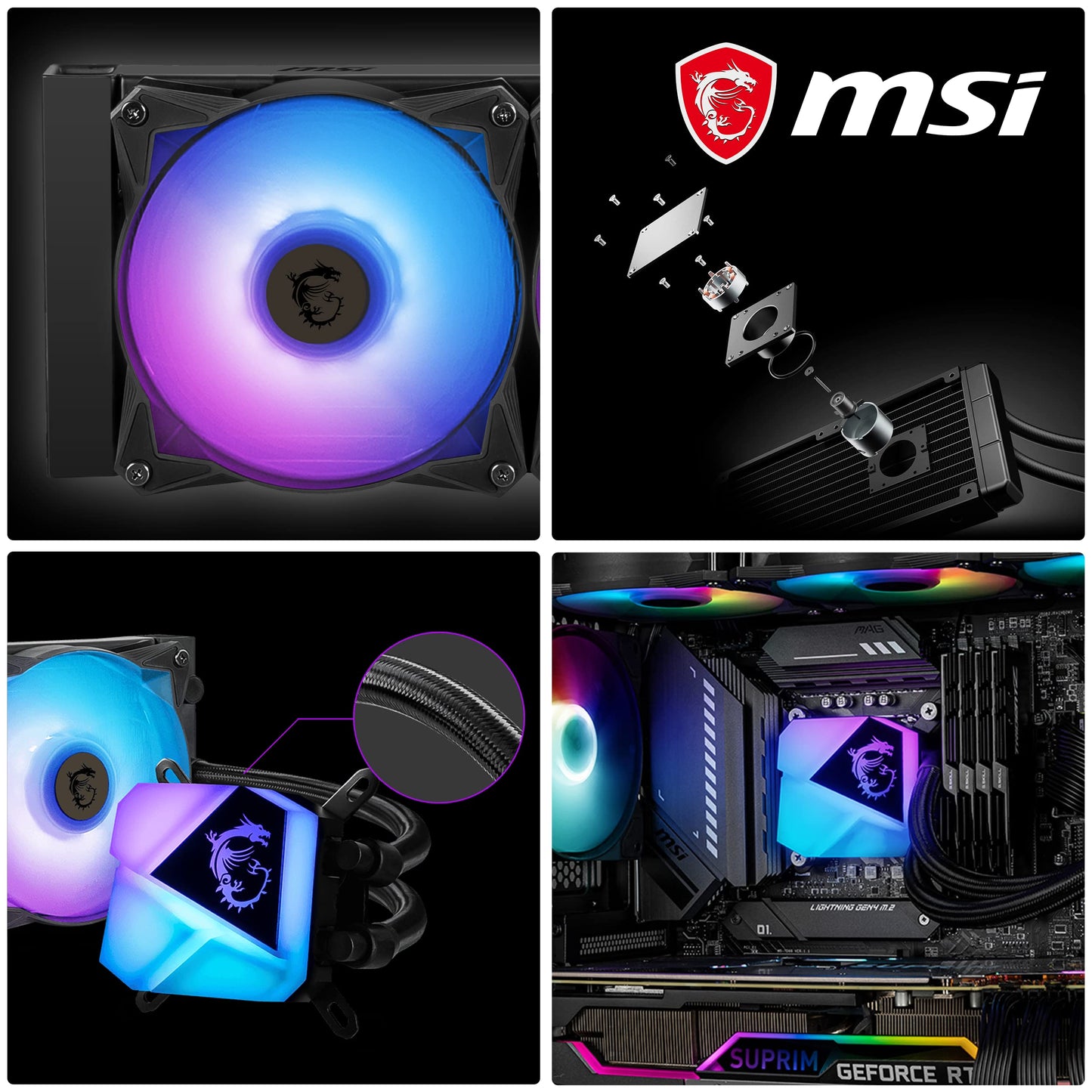 MSI MPG CORELIQUID D360 Water Cooling ALUMINUM  Intel LGA 1700 & AMD AM5 ARGB