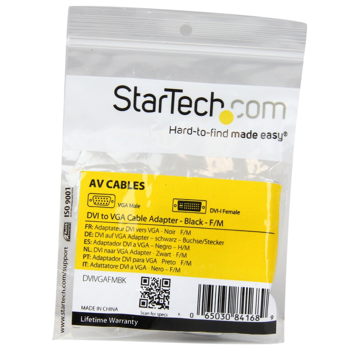 StarTech.com DVIVGAFMBK No DVI to VGA Cable Adapter - F/M