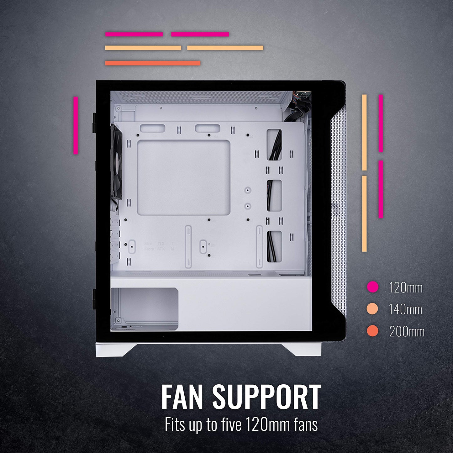 Thermaltake S100 Tempered Glass Snow Edition Micro-ATX Mini-Tower Computer Case